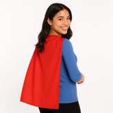 Vibrant Red Team Spirit Cape - Heroic Costume Accessory